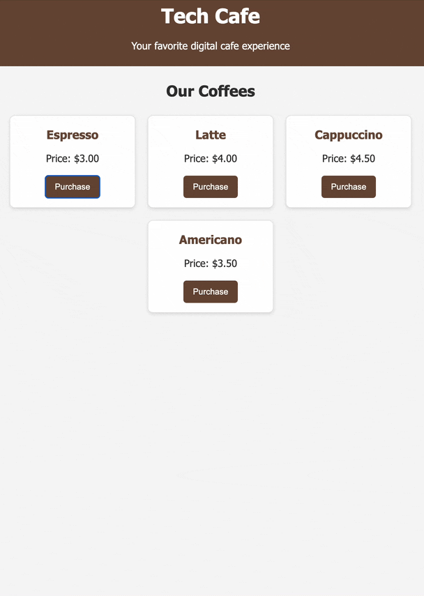 Tech Cafe with LLM Demo Tech Cafe with LLM Demo