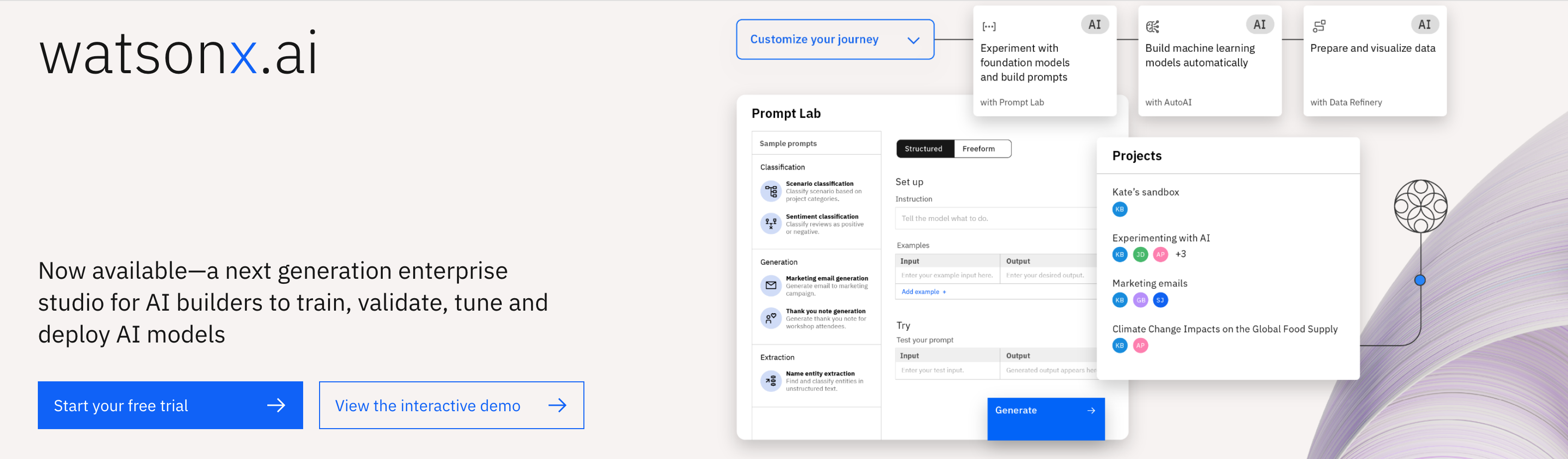 IBM Watsonx.ai On AWS - IBM Developer