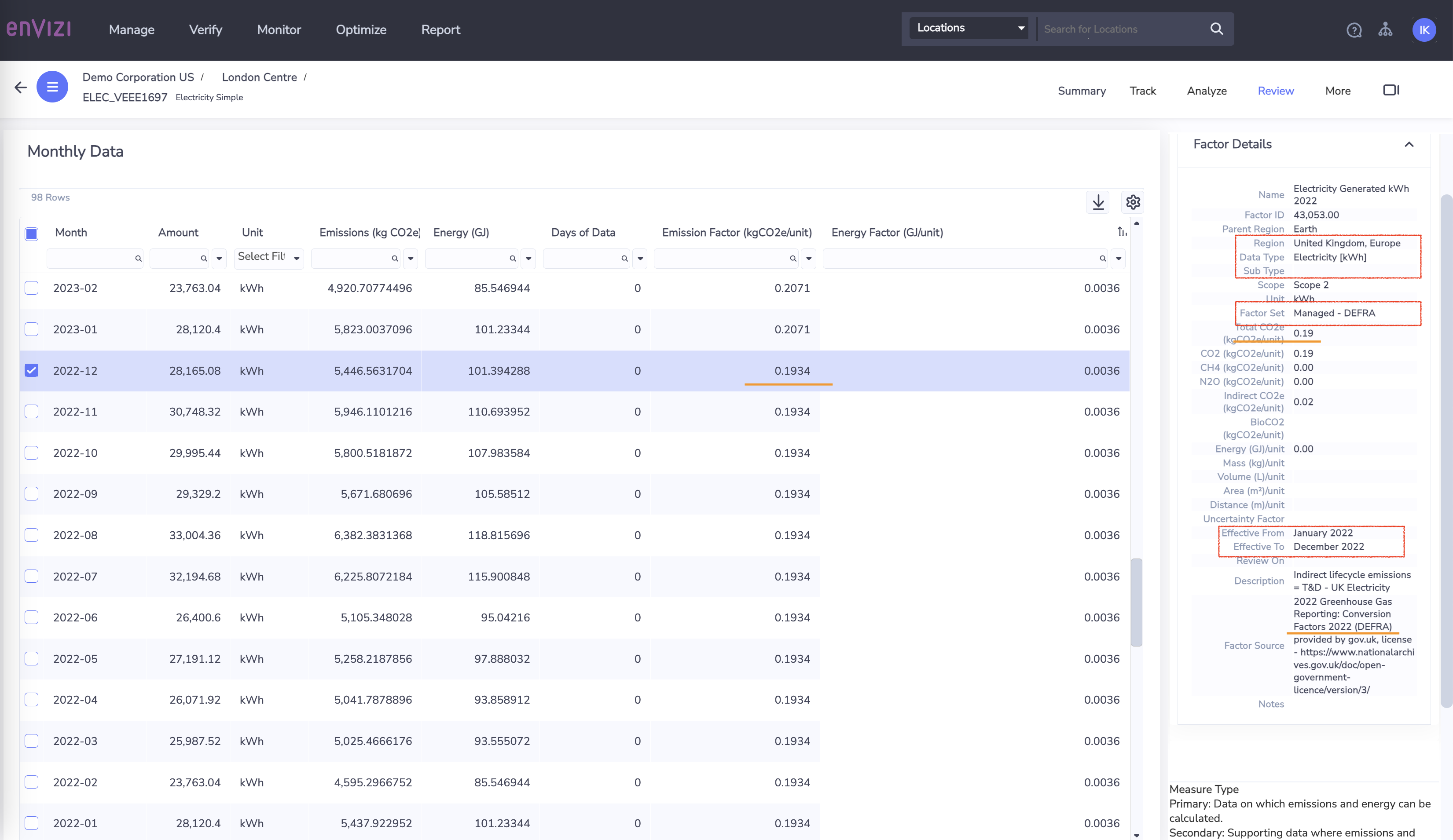 Emission factors management in IBM Envizi IBM Developer