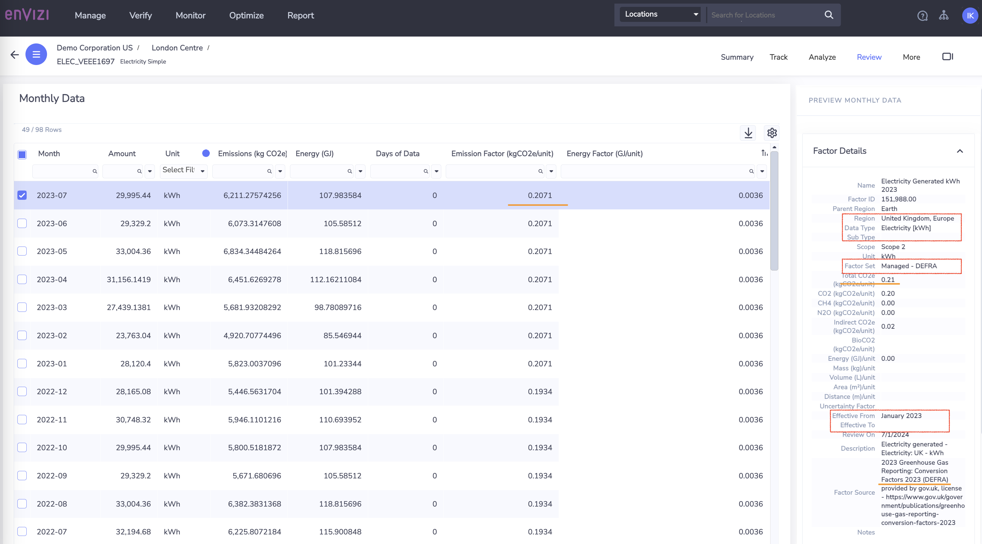 Emission factors management in IBM Envizi IBM Developer