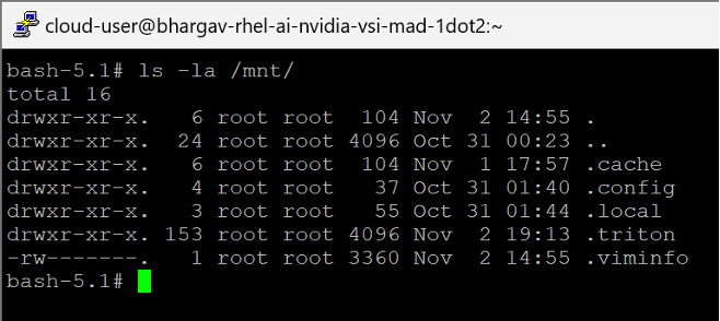 Successful initialization of InstructLab