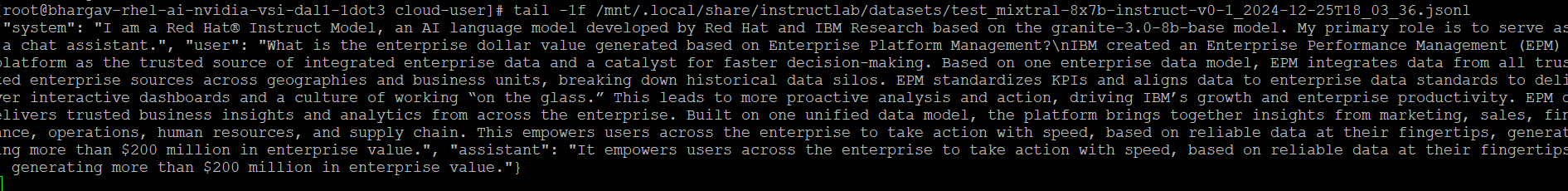 Synthetic data generation in progress