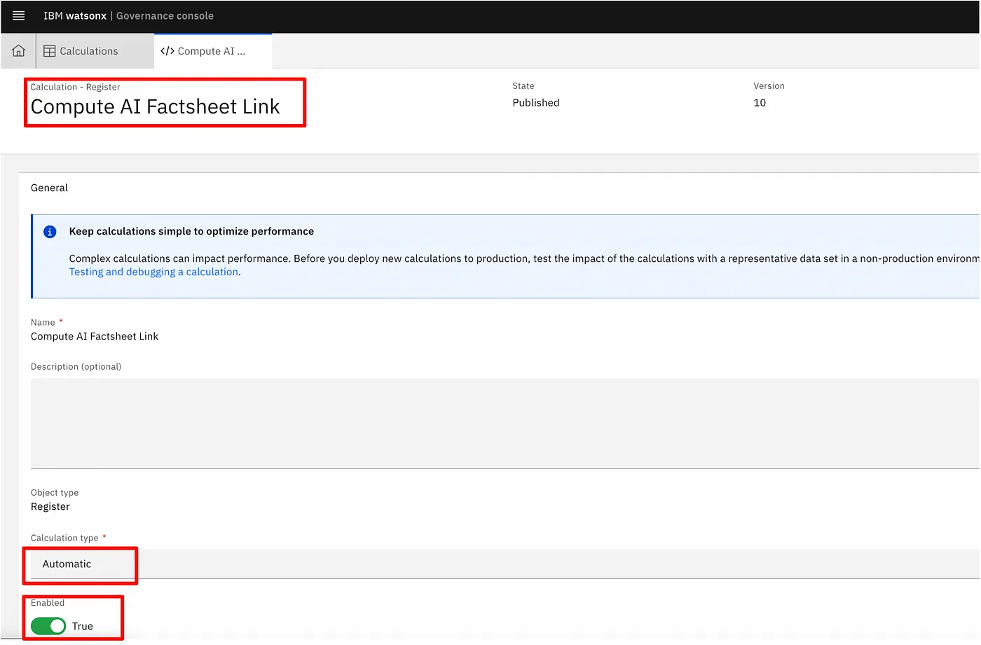 Create a calculation
