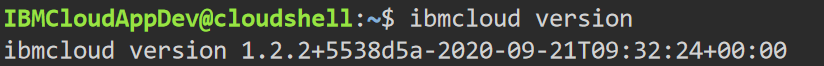 Finding the ibmcloud version