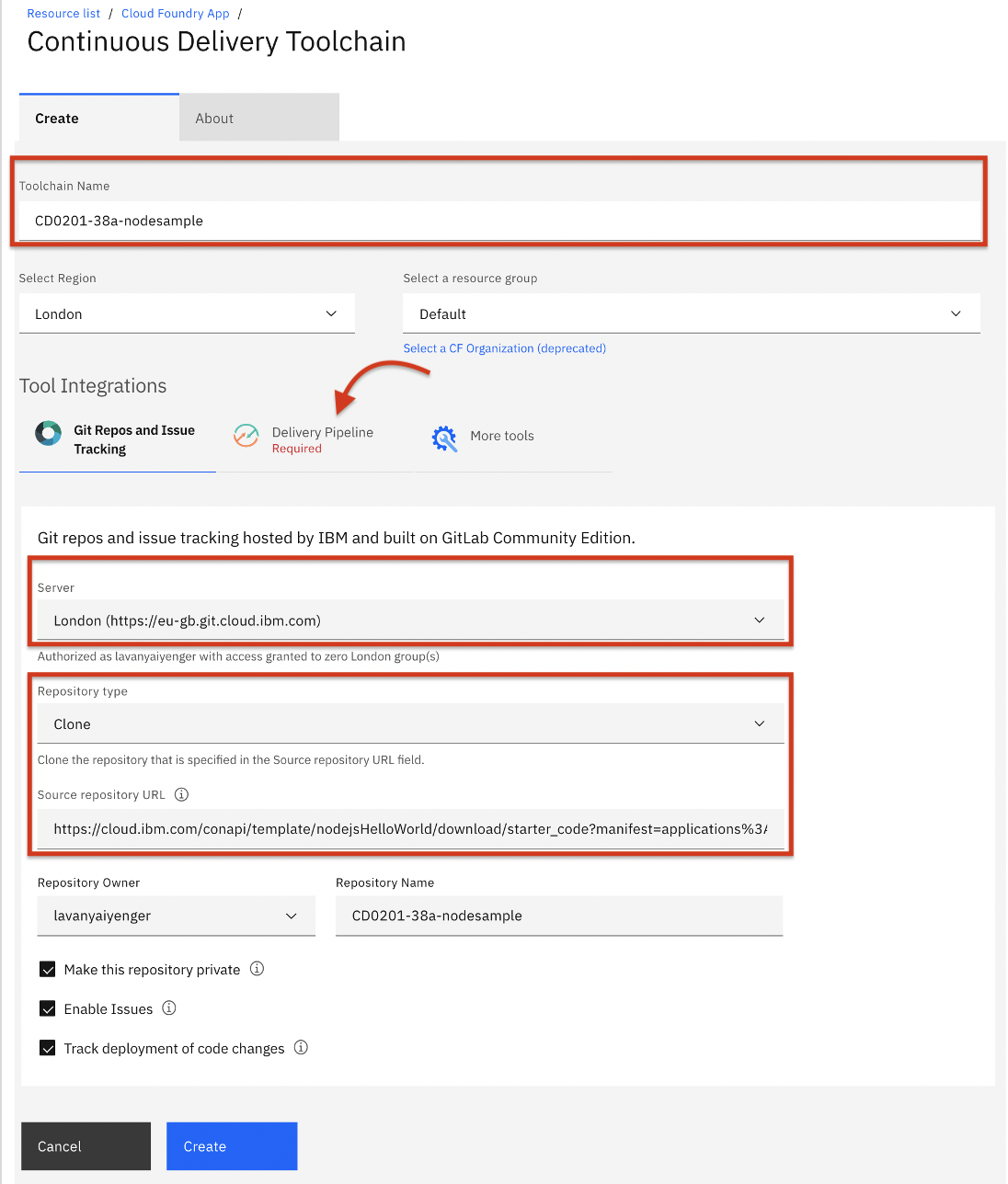 Continuous Delivery Toolchain