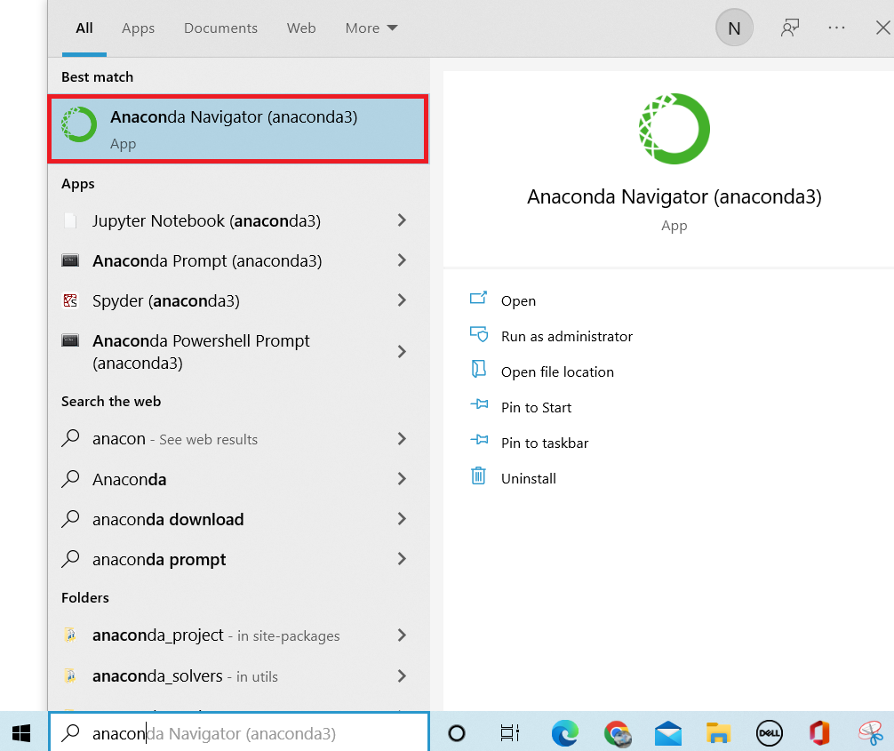 Anaconda Navigator (anaconda3) App