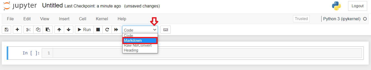 Markdown cell creation
