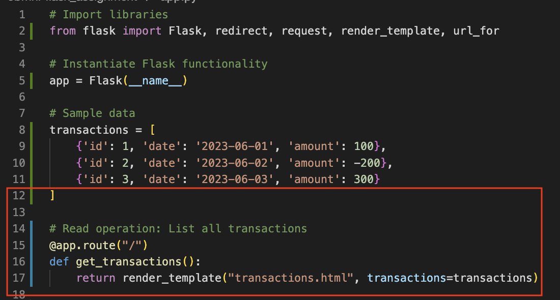 Correct code highlighted in red