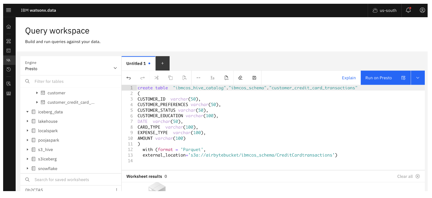 Query workspace part 1