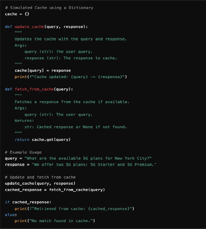 simulated cache using dictionary
