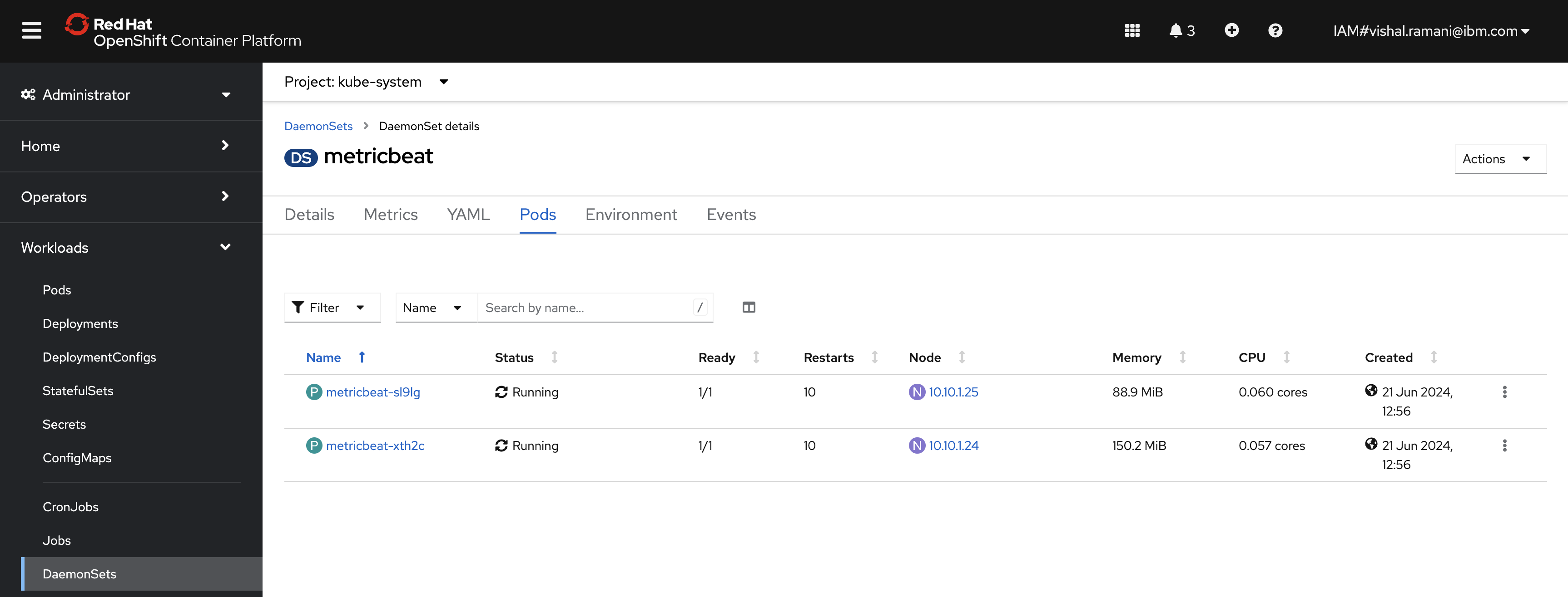 Monitor OpenShift clusters with Metricbeat and Elasticsearch - IBM ...