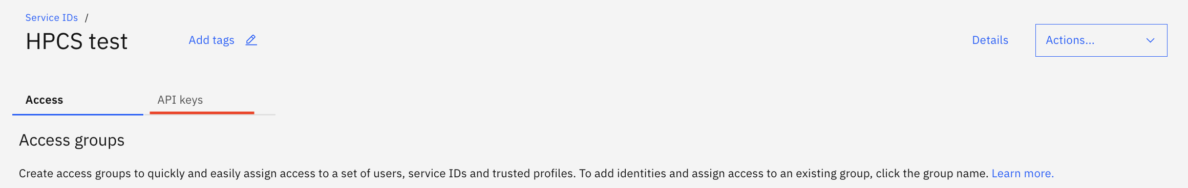 hpcs-serviceid-apikey