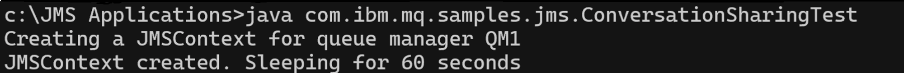 Output from re-running the sample application