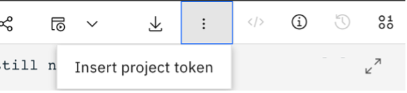 Insert project token