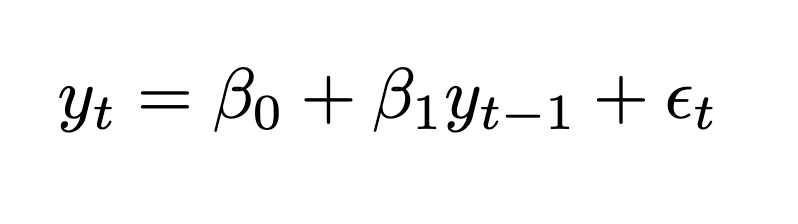 The equation for a first order Autoregressive model The equation for a first order Autoregressive model