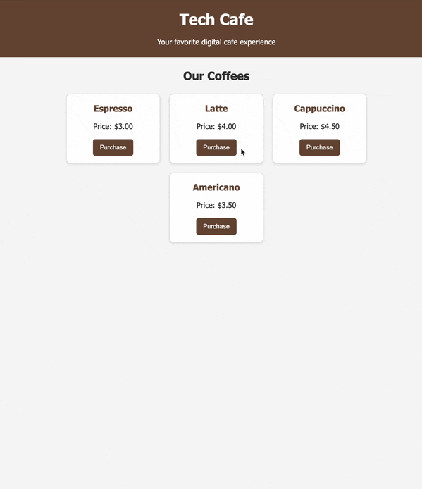 Tech Cafe Demo Tech Cafe Demo