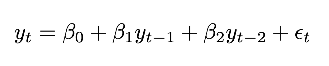 The equation for a second order Autoregressive model The equation for a second order Autoregressive model